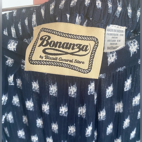 Bonanza High Rise Navy Flowy Pants - Picture 5 of 5